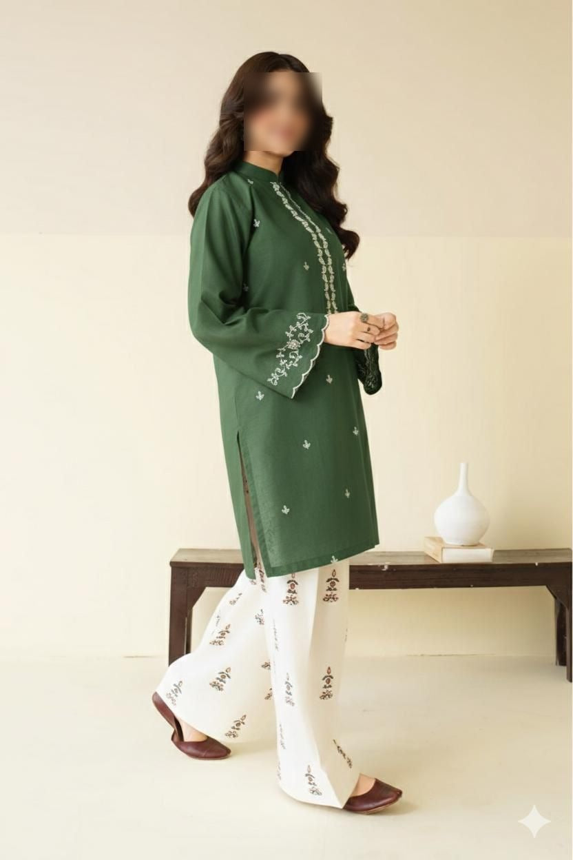 AISLING  PURE LAWN UNSTITCHED 2PC EMBROIDERED