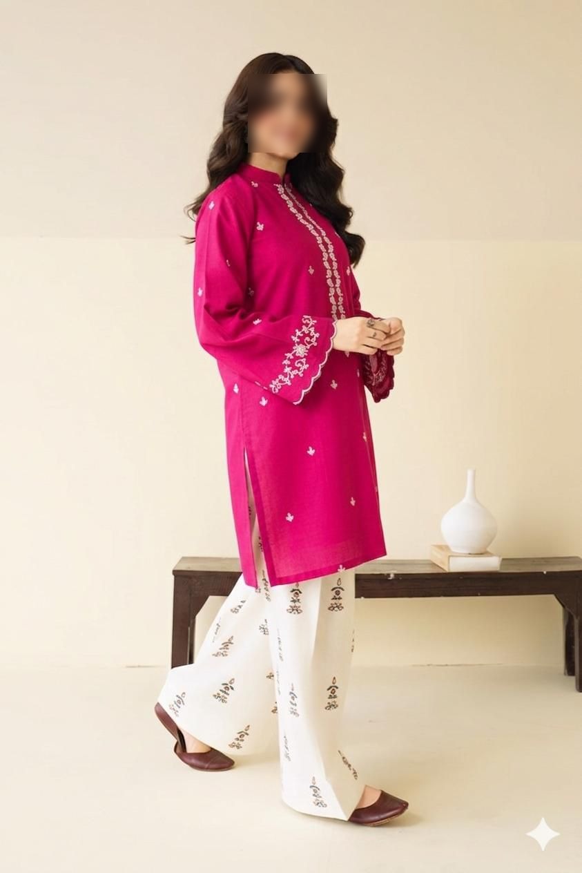 AISLING  PURE LAWN UNSTITCHED 2PC EMBROIDERED