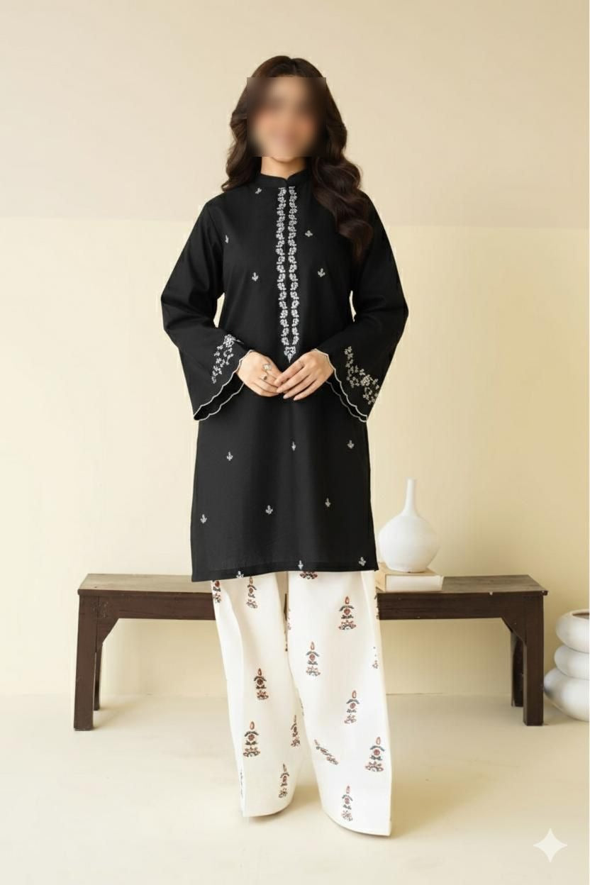 AISLING  PURE LAWN UNSTITCHED 2PC EMBROIDERED