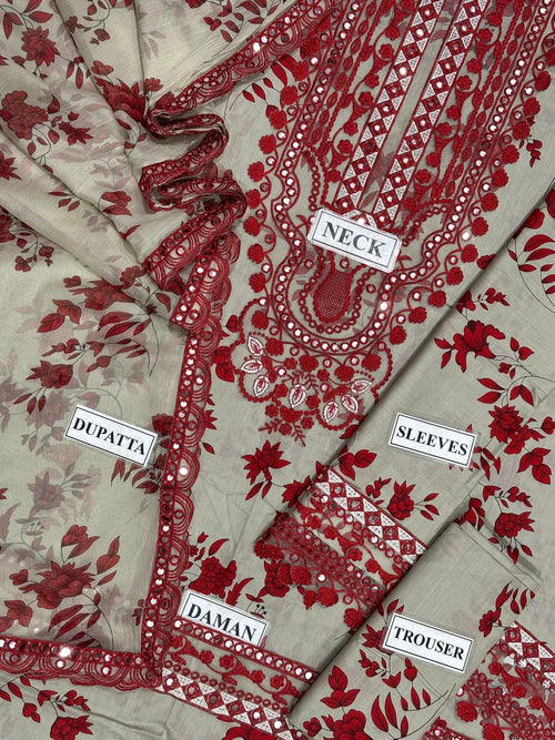 Aneela's Unstitched Replica 3psc