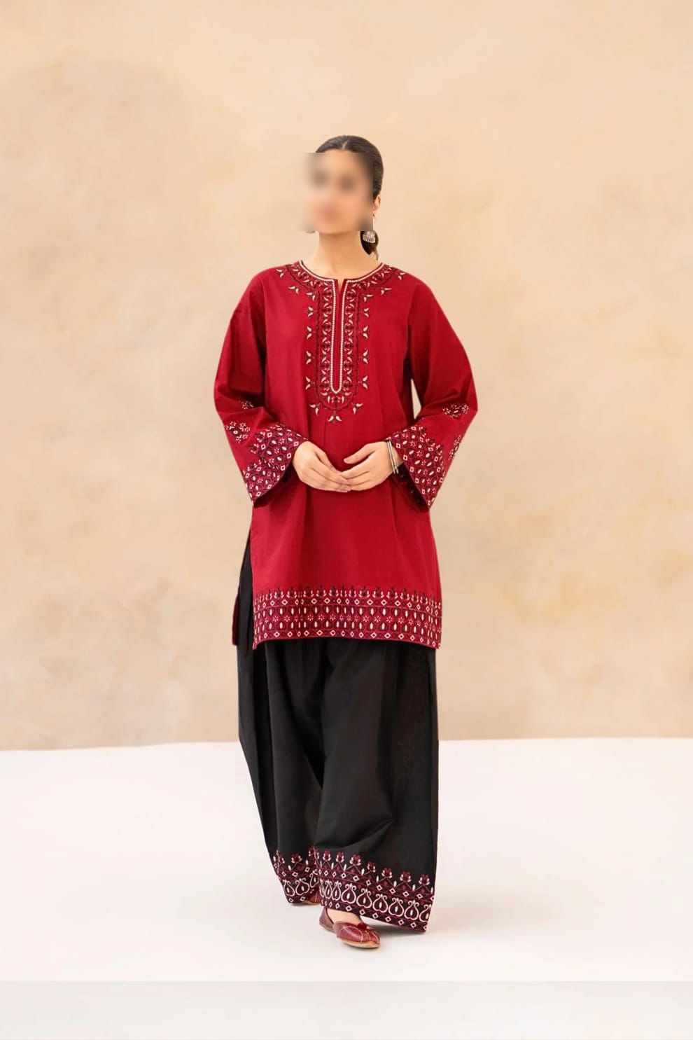 Cross Wear 2 Piece Lawn Embroidered Suit