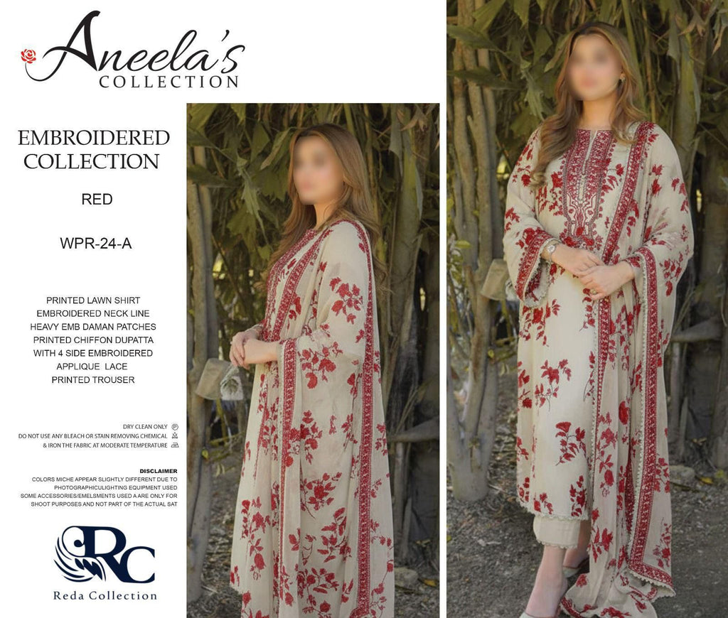 Aneela's Unstitched Replica 3psc