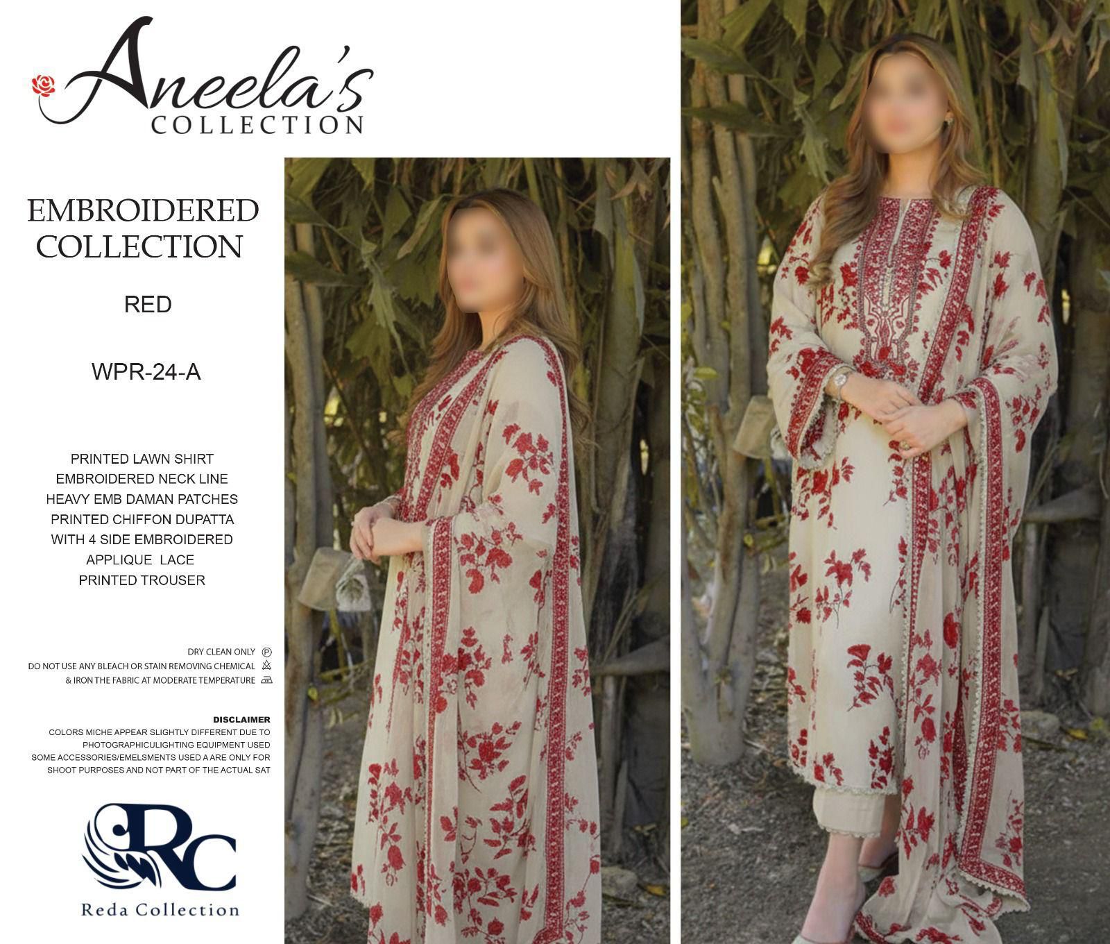Aneela's Unstitched Replica 3psc