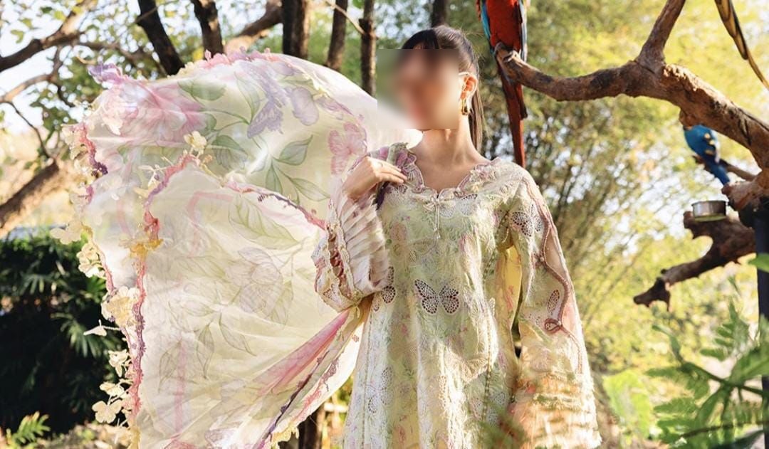 Butterfly 🦋 3psc Unstitched Embroided Suit