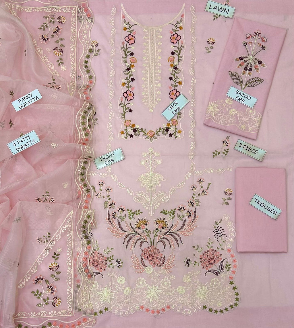 Aneela's Luxury Embroidered 3psc Unstitched