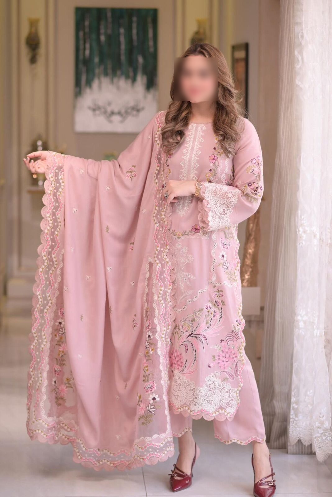 Aneela's Luxury Embroidered 3psc Unstitched
